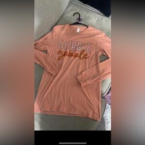Gobble Gobble Graphic Long Sleeve Shirt